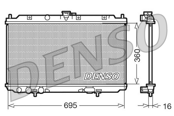 DENSO DRM46012 Radiatore, Raffreddamento motore-Radiatore, Raffreddamento motore-Ricambi Euro