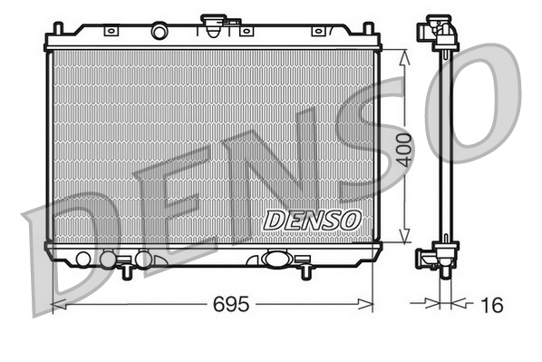 DENSO DRM46013 Radiatore, Raffreddamento motore