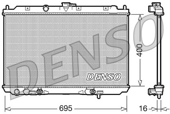 DENSO DRM46026 Radiatore, Raffreddamento motore