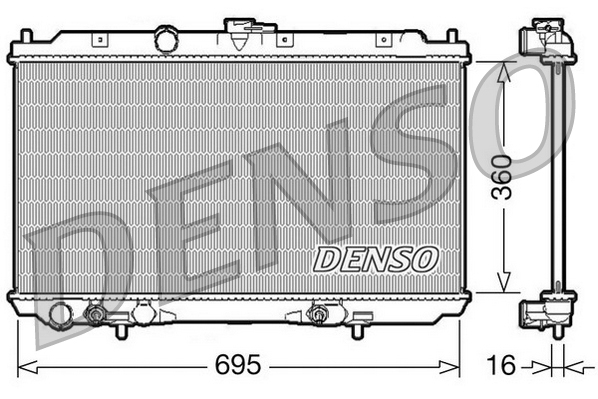 DENSO DRM46028 Radiatore, Raffreddamento motore