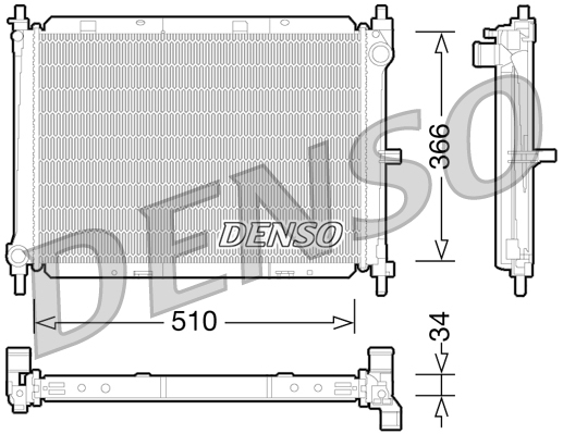 DENSO DRM46038 Radiatore, Raffreddamento motore-Radiatore, Raffreddamento motore-Ricambi Euro