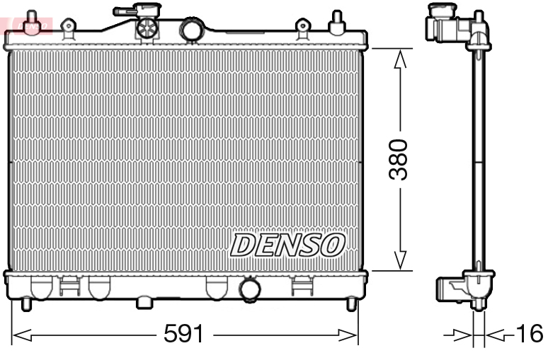 DENSO DRM46040 Radiatore, Raffreddamento motore