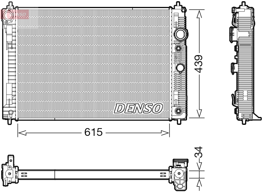 DENSO DRM46045 Radiatore, Raffreddamento motore