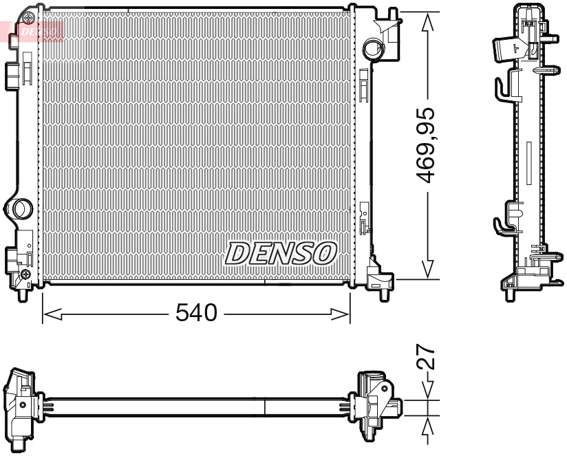 DENSO DRM46065 Radiatore, Raffreddamento motore-Radiatore, Raffreddamento motore-Ricambi Euro