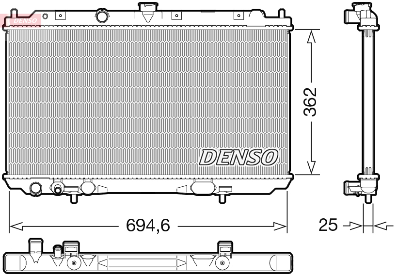 DENSO DRM46073 Radiatore, Raffreddamento motore