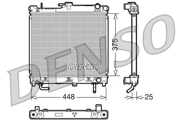 DENSO DRM47003 Radiatore, Raffreddamento motore-Radiatore, Raffreddamento motore-Ricambi Euro