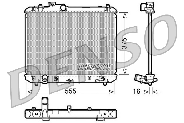 DENSO DRM47007 Radiatore, Raffreddamento motore-Radiatore, Raffreddamento motore-Ricambi Euro