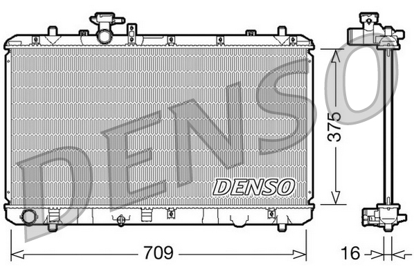 DENSO DRM47023 Radiatore, Raffreddamento motore