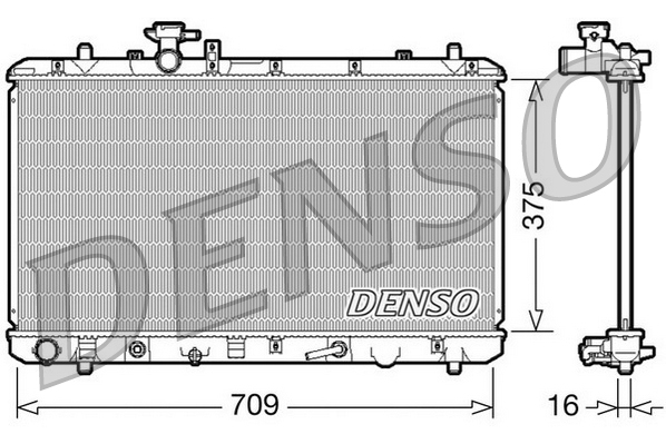 DENSO DRM47024 Radiatore, Raffreddamento motore