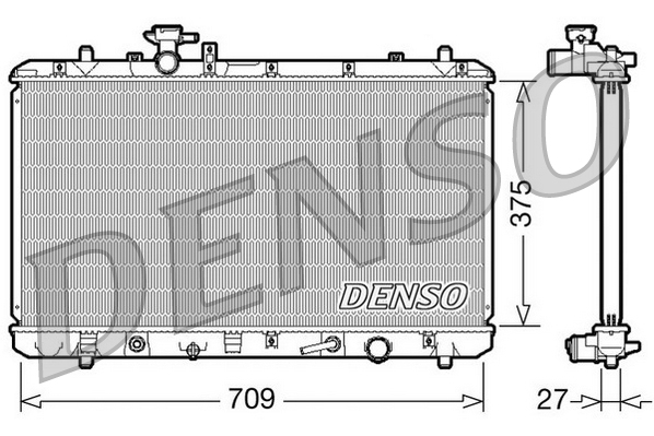 DENSO DRM47025 Radiatore, Raffreddamento motore