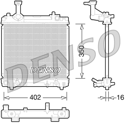 DENSO DRM47027 Radiatore, Raffreddamento motore