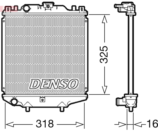 DENSO DRM47029 Radiatore, Raffreddamento motore