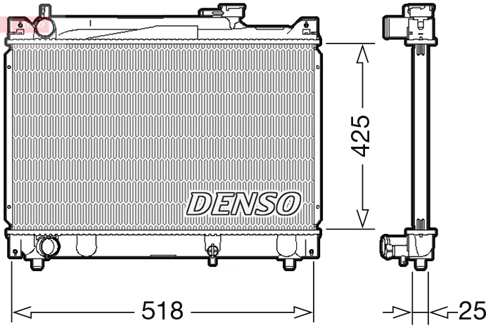 DENSO DRM47030 Radiatore, Raffreddamento motore