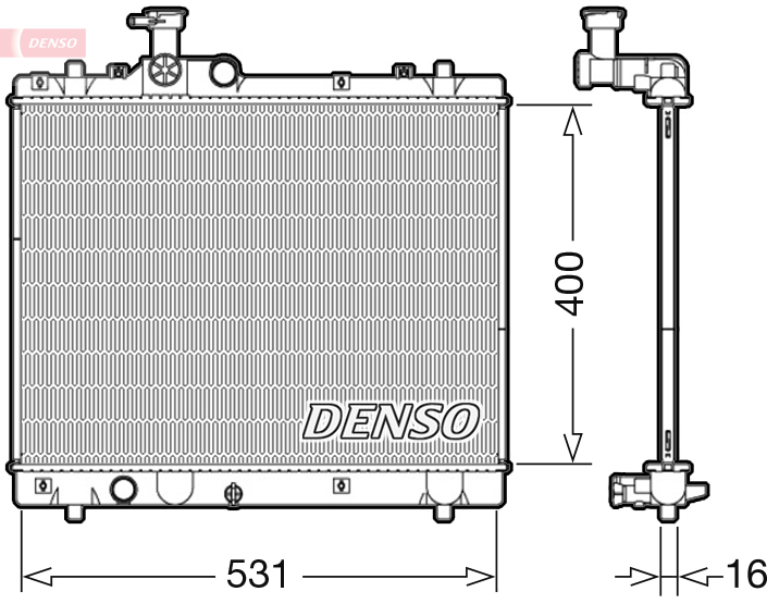 DENSO DRM47034 Radiatore, Raffreddamento motore