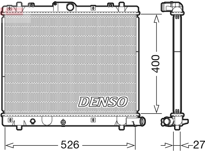 DENSO DRM47036 Radiatore, Raffreddamento motore