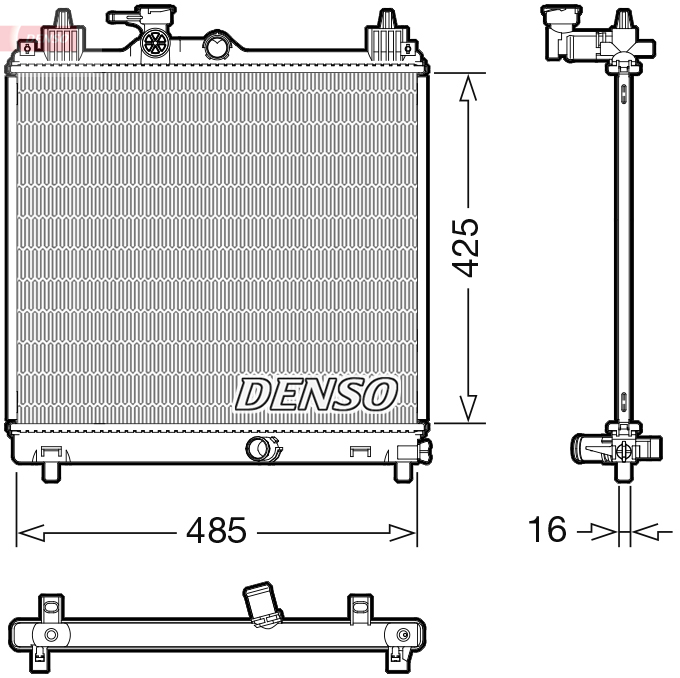 DENSO DRM47042 Radiatore, Raffreddamento motore