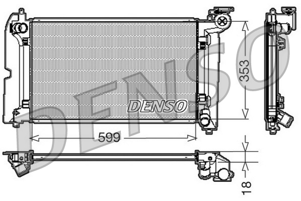 DENSO DRM50010 Radiatore, Raffreddamento motore