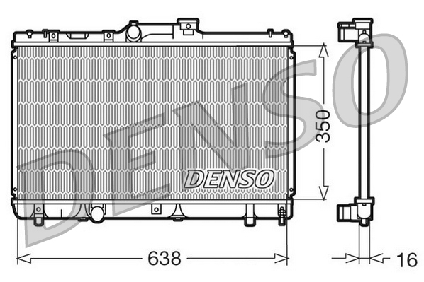 DENSO DRM50013 Radiatore, Raffreddamento motore