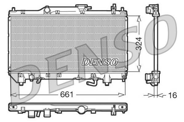 DENSO DRM50017 Radiatore, Raffreddamento motore