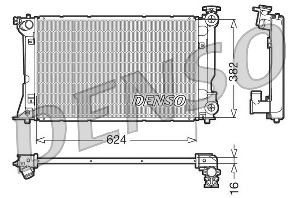 DENSO DRM50018 Radiatore, Raffreddamento motore-Radiatore, Raffreddamento motore-Ricambi Euro