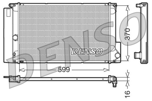 DENSO DRM50026 Radiatore, Raffreddamento motore