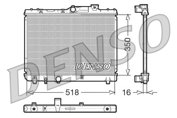 DENSO DRM50029 Radiatore, Raffreddamento motore-Radiatore, Raffreddamento motore-Ricambi Euro