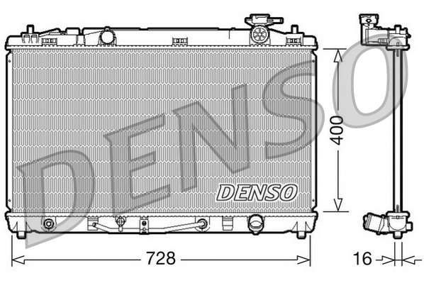 DENSO DRM50042 Radiatore, Raffreddamento motore-Radiatore, Raffreddamento motore-Ricambi Euro