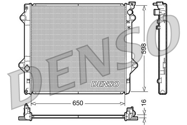 DENSO DRM50048 Radiatore, Raffreddamento motore-Radiatore, Raffreddamento motore-Ricambi Euro