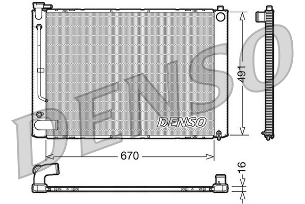 DENSO DRM50055 Radiatore, Raffreddamento motore