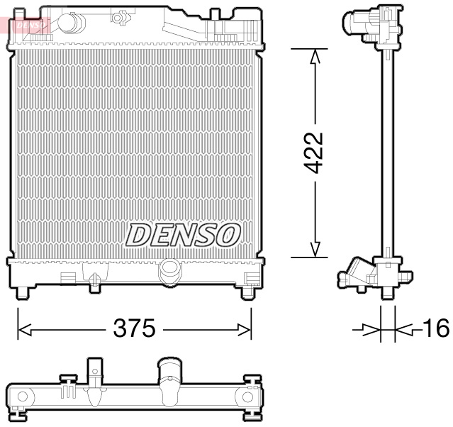 DENSO DRM50056 Radiatore, Raffreddamento motore-Radiatore, Raffreddamento motore-Ricambi Euro