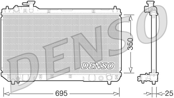 DENSO DRM50062 Radiatore, Raffreddamento motore-Radiatore, Raffreddamento motore-Ricambi Euro