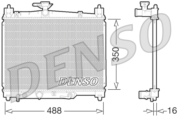 DENSO DRM50066 Radiatore, Raffreddamento motore