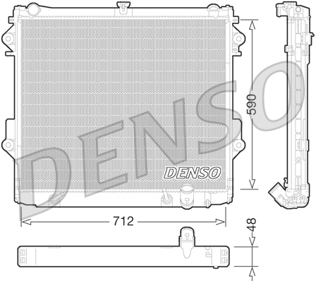 DENSO DRM50074 Radiatore, Raffreddamento motore-Radiatore, Raffreddamento motore-Ricambi Euro