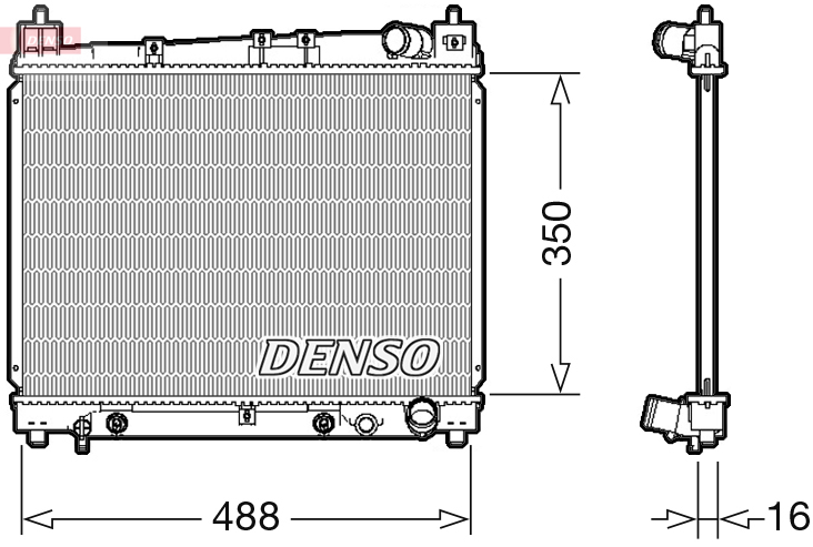 DENSO DRM50080 Radiatore, Raffreddamento motore-Radiatore, Raffreddamento motore-Ricambi Euro