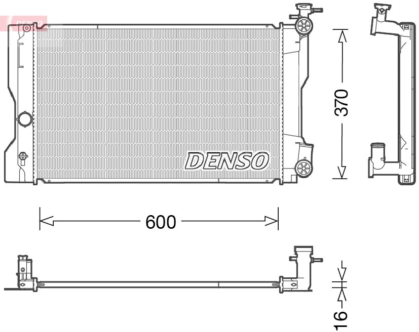 DENSO DRM50091 Radiatore, Raffreddamento motore