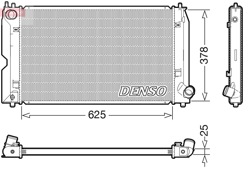 DENSO DRM50127 Radiatore, Raffreddamento motore-Radiatore, Raffreddamento motore-Ricambi Euro