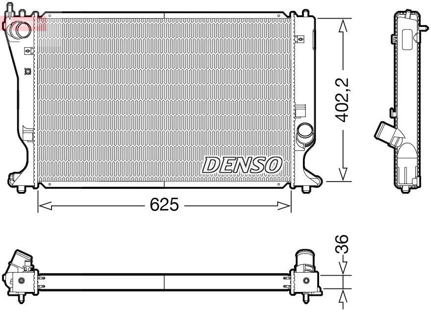 DENSO DRM50132 Radiatore, Raffreddamento motore-Radiatore, Raffreddamento motore-Ricambi Euro