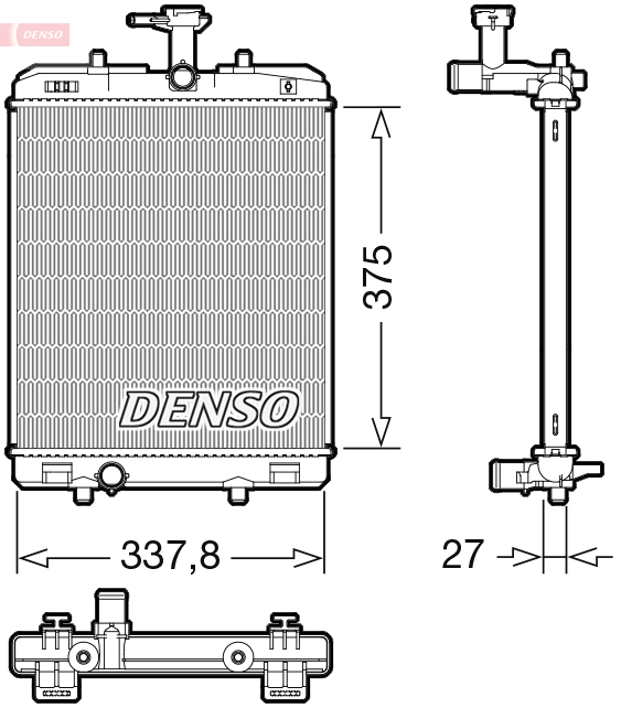 DENSO DRM50134 Radiatore, Raffreddamento motore