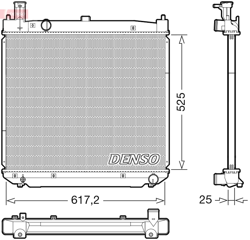 DENSO DRM50141 Radiatore, Raffreddamento motore-Radiatore, Raffreddamento motore-Ricambi Euro