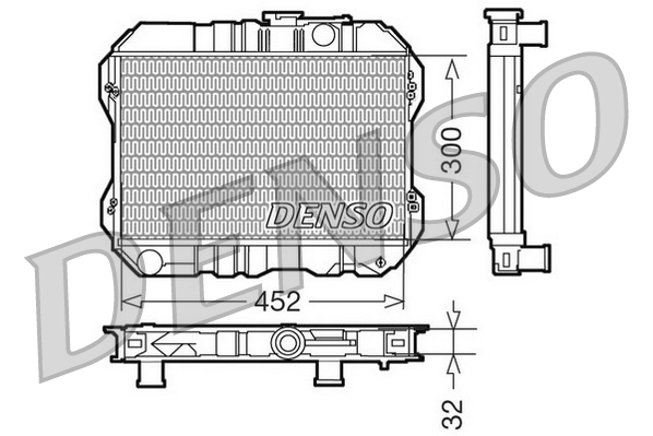 DENSO DRM50200 Radiatore, Raffreddamento motore-Radiatore, Raffreddamento motore-Ricambi Euro