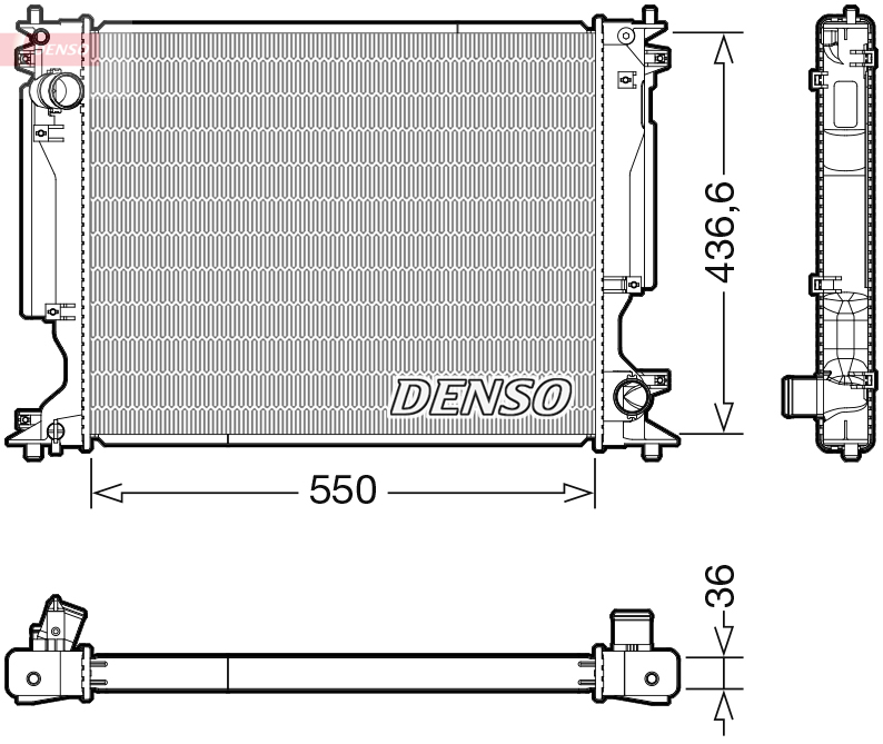 DENSO DRM51014 Radiatore, Raffreddamento motore-Radiatore, Raffreddamento motore-Ricambi Euro