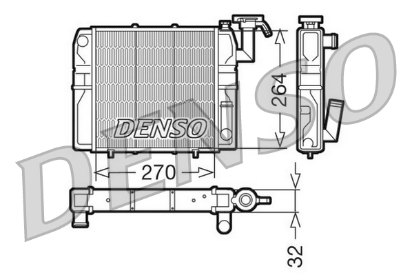 DENSO DRM99002 Radiatore, Raffreddamento motore