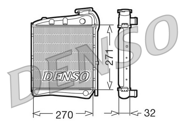 DENSO DRM99004 Radiatore, Raffreddamento motore-Radiatore, Raffreddamento motore-Ricambi Euro