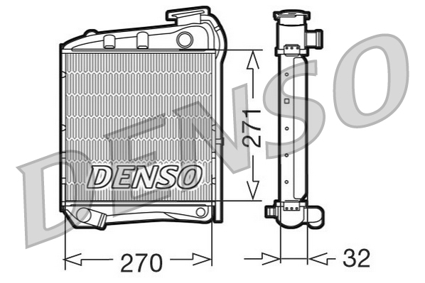 DENSO DRM99007 Radiatore, Raffreddamento motore-Radiatore, Raffreddamento motore-Ricambi Euro