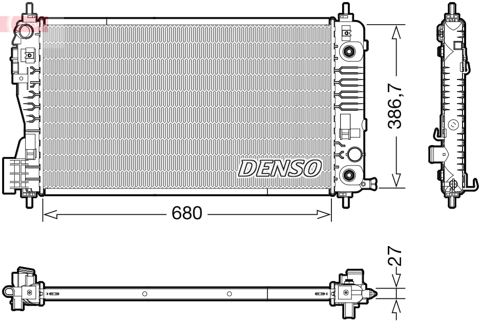 DENSO DRM99012 Radiatore, Raffreddamento motore