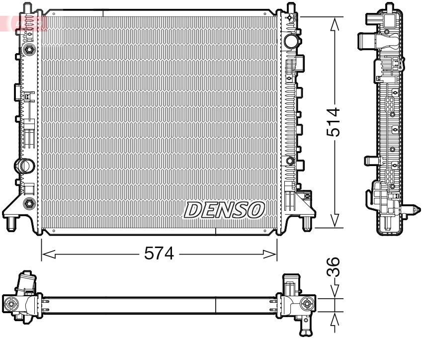 DENSO DRM99013 радиатор,...