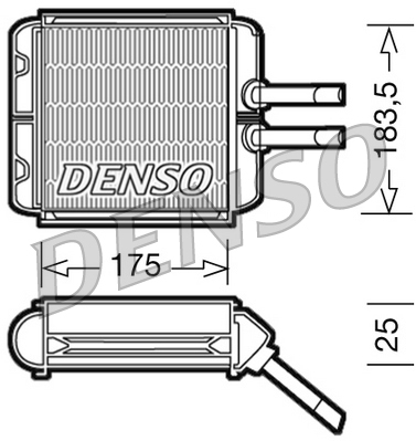 DENSO DRR08001 Scambiatore calore, Riscaldamento abitacolo-Scambiatore calore, Riscaldamento abitacolo-Ricambi Euro