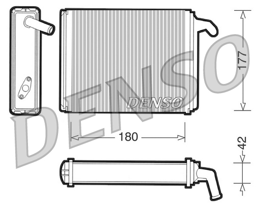 DENSO DRR09041 Scambiatore calore, Riscaldamento abitacolo-Scambiatore calore, Riscaldamento abitacolo-Ricambi Euro