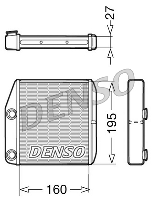 DENSO DRR09075 Scambiatore calore, Riscaldamento abitacolo-Scambiatore calore, Riscaldamento abitacolo-Ricambi Euro