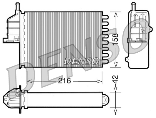 DENSO DRR09080 Scambiatore calore, Riscaldamento abitacolo-Scambiatore calore, Riscaldamento abitacolo-Ricambi Euro